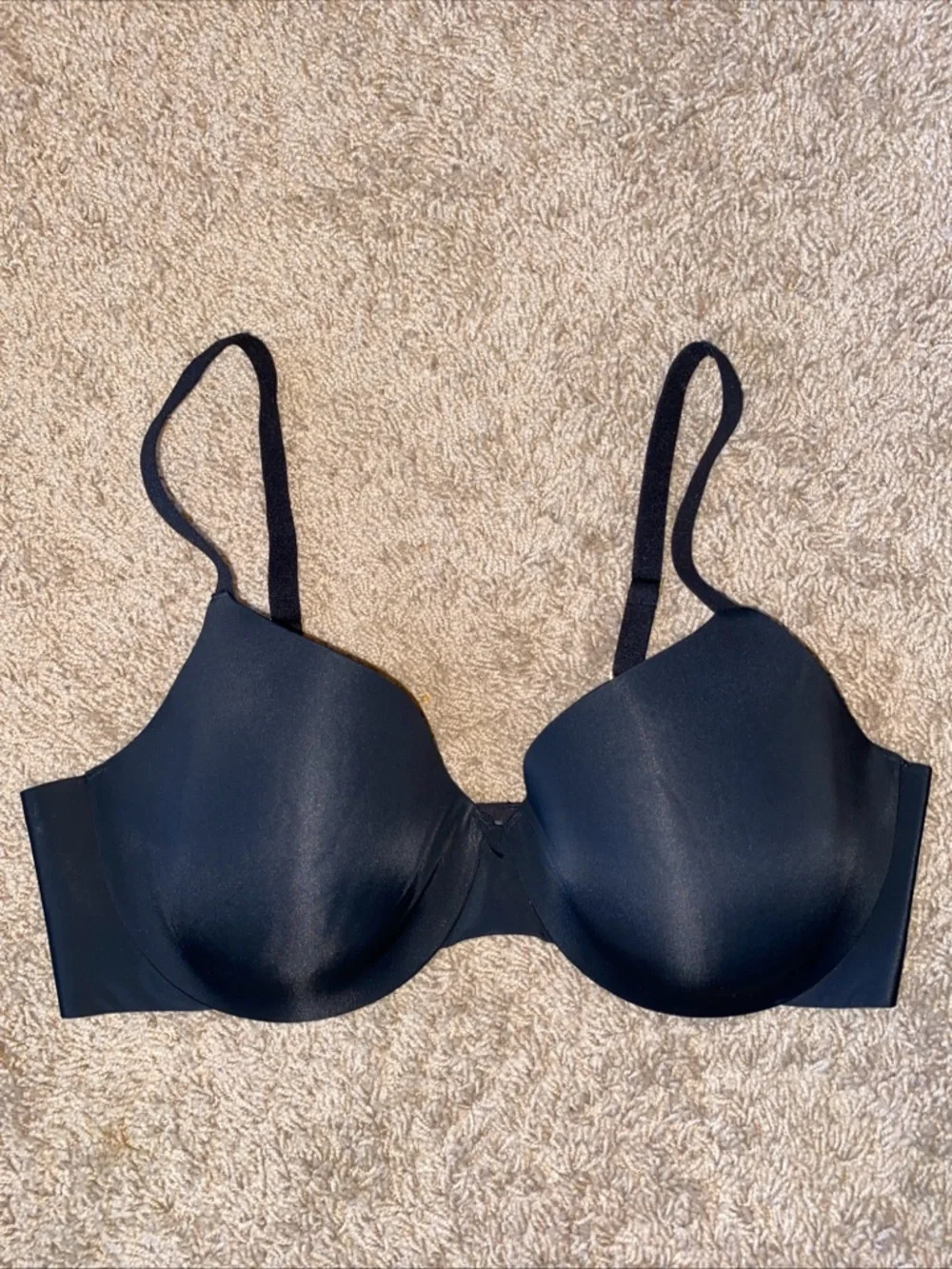 Soma Perfect Coverage Bra Size 36D Black Underwire Full Coverage Lined